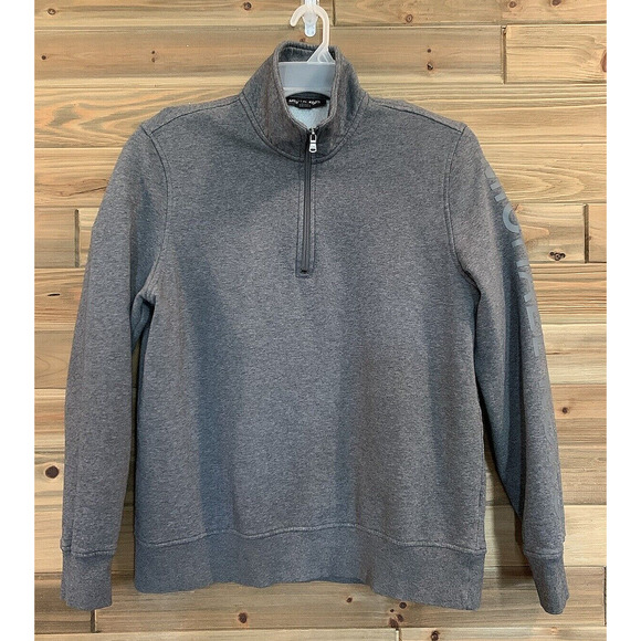 MICHAEL KORS Gray Long Sleeve 1/4 Zip Pullover Sweatshirt Jacket Women's Size L - Picture 1 of 9